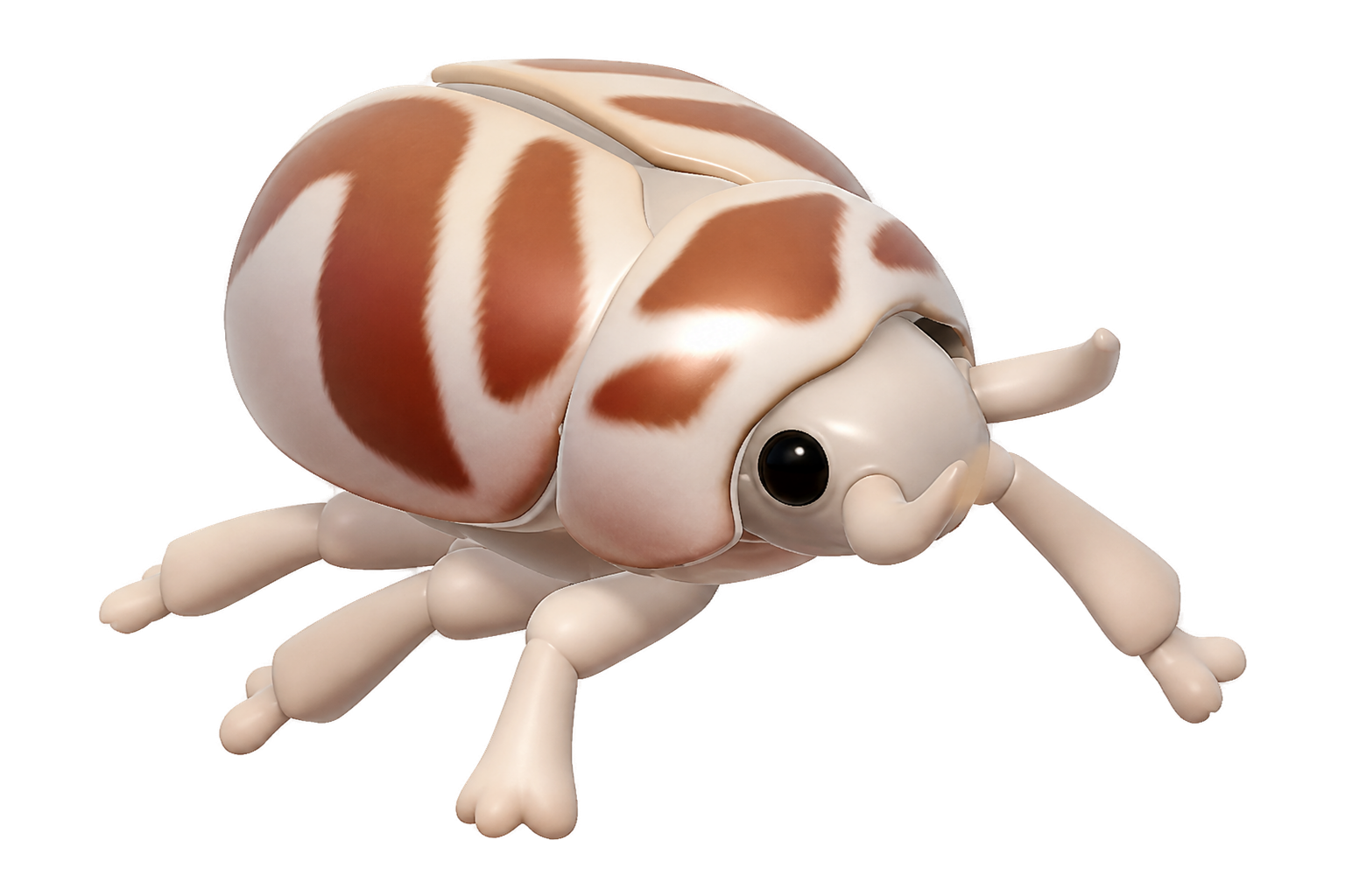 Insecte Oryctes bariolé brun dans Heartopia